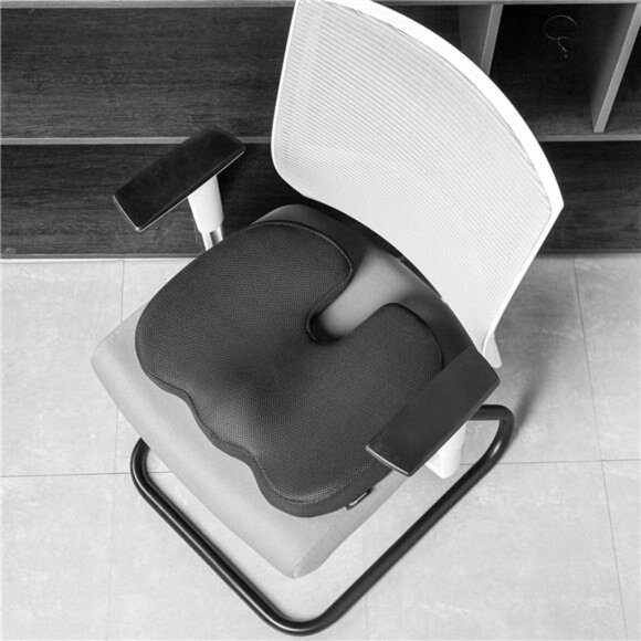 memory foam seat cushion office chair support ergonomic comfort gel cushion blac - Picture 2 of 7